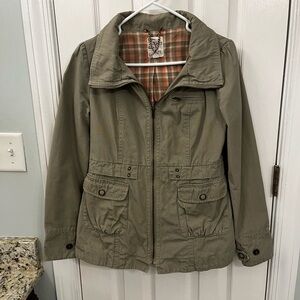 Olive Green Women's Tulle Jacket